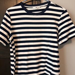 Striped Navy and White T-Shirt